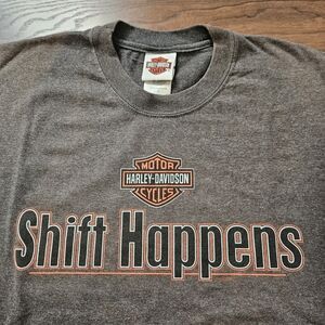 Vintage Harley-Davidson Tank Top Large Shift Happens Made In USA 90s